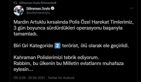 Mardin'de terör operasyonu